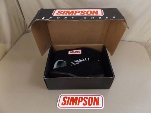 Simpson racing shoes low top 27110bk 11 vgc!