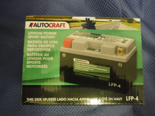 New autocraft lfp-4 lithium power sport battery