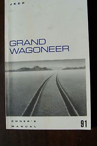 1991 jeep grand wagoneer owners manual new original parts service maintenance