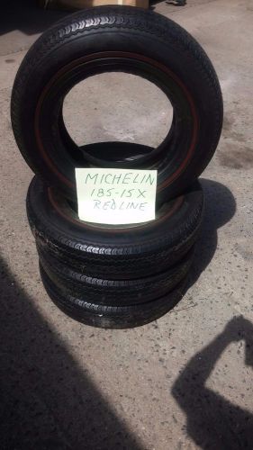 Set of 4 - vintage used michelin red line 185 – 15x jaguar e-type xke