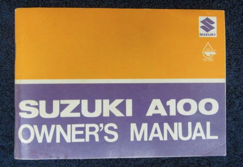 Vintage suzuki a100 owners manual motorcycle operator booklet service book 53 pg