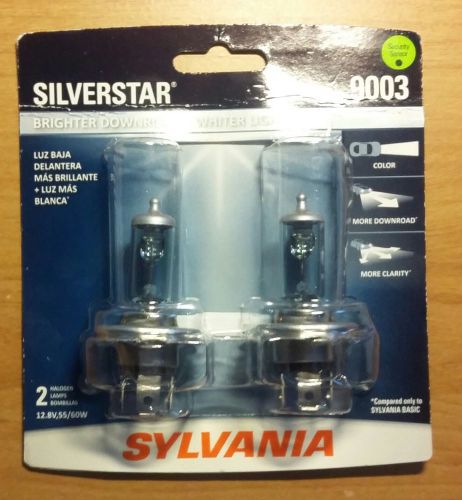 Sylvania silver star 9003 hb2 h4 60/55w 2 two bulb plug play replace head light