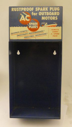 Vintage ac spark plugs outboard boat motor display sign cabinet