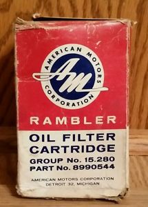Very rare original nos american motors corporation rambler oil filter 8990544