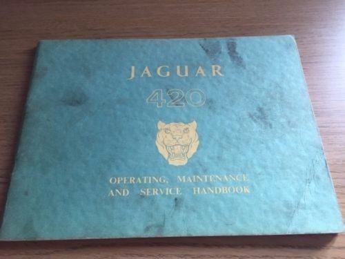 Rare original jaguar 420 owners operating maintenance service hand book manual