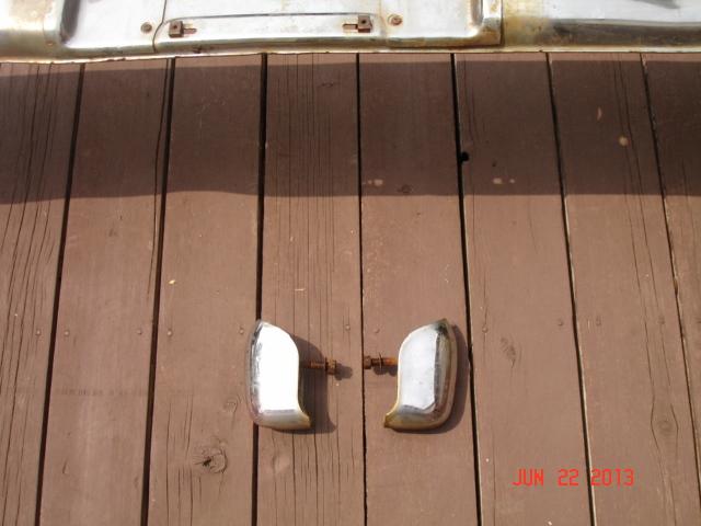 1958 pontiac rear bumper trim pieces, solid core