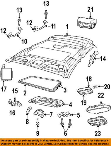 Mopar oem 5183403aa interior-roof-sunvisor clip