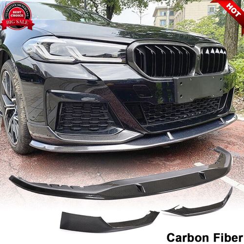 Fits BMW G30 530i 540i M550i M-Sport 21-23 CARBON FIBER Front Bumper Lip Spoiler, US $600.00, image 12