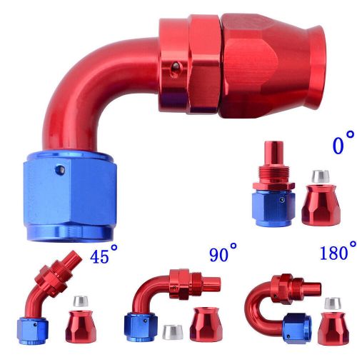 10ft an6 -6an an-6 3/8" fitting stainless steel braided oil fuel hose line kits