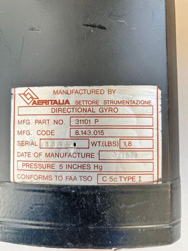 Very nice aeritalia 31101p directional gyro