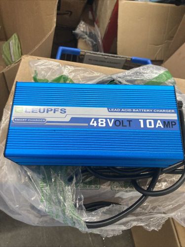 Flngr blue 48 volts 10amp lead acid smart battery golf cart charger