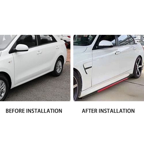 For Dodge Front Bumper Lip Side Skirt Rear Bumper Lip Strut Rods Black Red, US $140.00, image 3