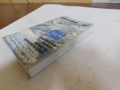 SKI DOO 2004-2008 SPECIFICATION BOOKLET #219100279 $19.25, US $19.25, image 2