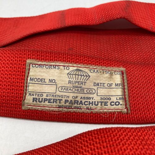 1946 46 Cessna 140 120 Rupert Parachute seat belt belt model 50 Rat Rod Hot RED, US $59.99, image 4