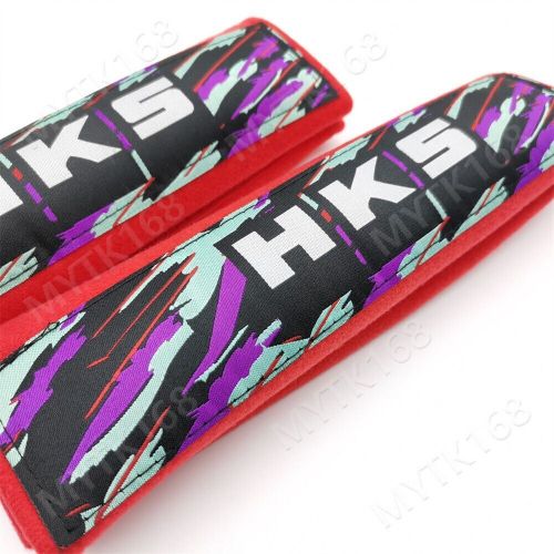 HKS Red 1 Pair Shoulder Pads Car Racing Seat Belt Cotton Strap Cover Universal, US $9.99, image 2