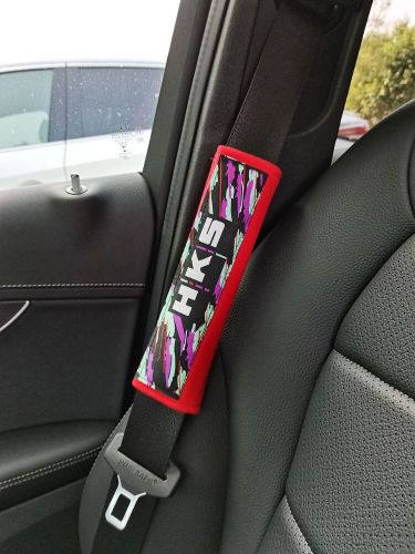 HKS Red 1 Pair Shoulder Pads Car Racing Seat Belt Cotton Strap Cover Universal, US $9.99, image 5