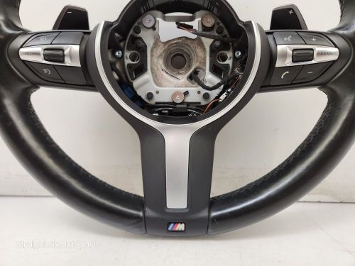 ✅OEM BMW F22 F30 F32 F36 Steering Wheel Heated M Sport Black Leather w/Shifters*, US $449.95, image 5