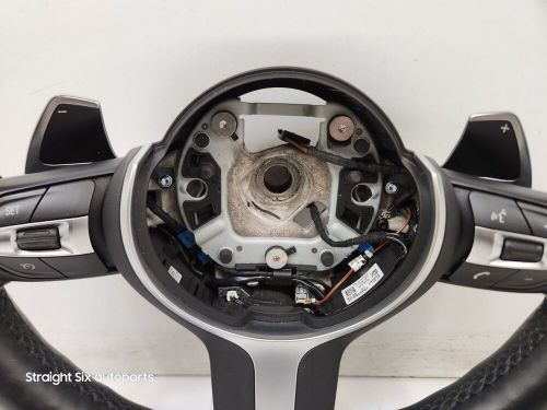 ✅OEM BMW F22 F30 F32 F36 Steering Wheel Heated M Sport Black Leather w/Shifters*, US $449.95, image 13