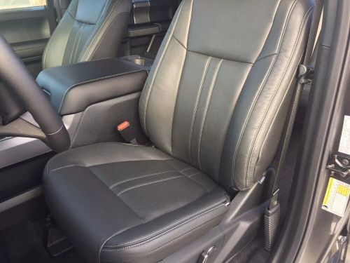 2018 Ford F-150 XLT SuperCrew Black Leather Seat Covers Lariat Design, US $739.00, image 3