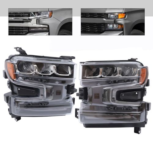 For 2019-2021 Chevrolet Silverado 1500 Pair Left+Right LED Headlights Headlamps, US $434.07, image 12