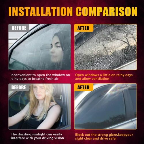 BLACK FOR 2023-2022 HONDA TRIM ACCORD WINDOW VISOR RAIN GUARD, US $39.99, image 2