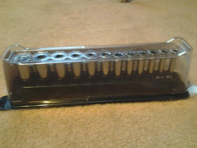 1/4 drive socket set, metric, deep, 6-point (12 pcs) (5 to 15 mm)