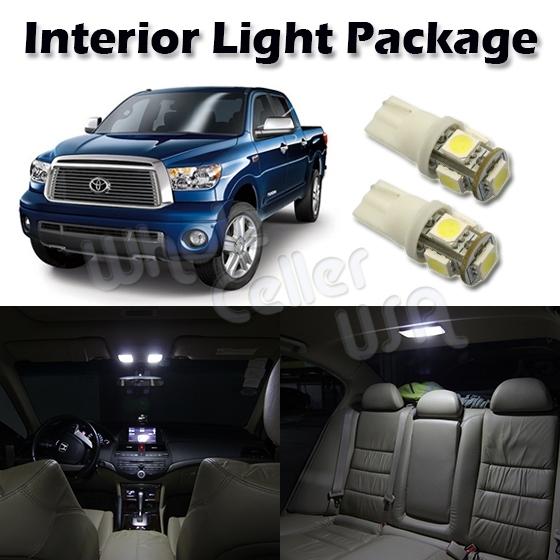 10x white led lights interior package for toyota tundra 2007-2012