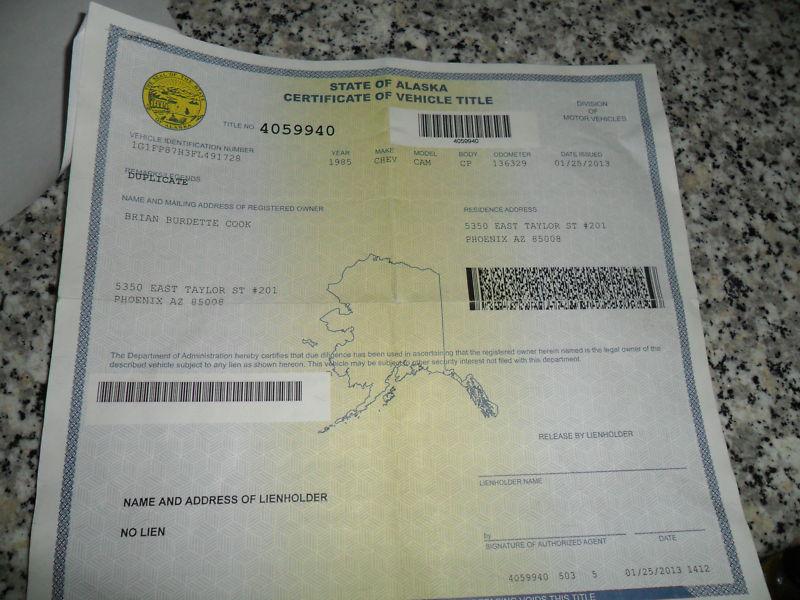 1985 CHEVROLET CAMARO V-8 ARIZONA CAR, US $1.00, image 6