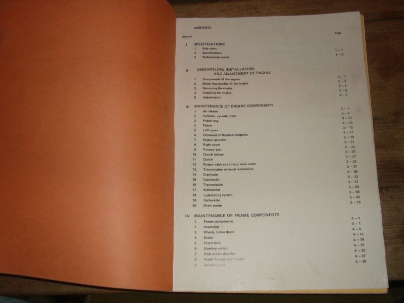 1972 Kawasaki Service Shop Manual GA1-A GA2-A G4TR G5 F5 F6 F7 F81M & More, US $20.00, image 3