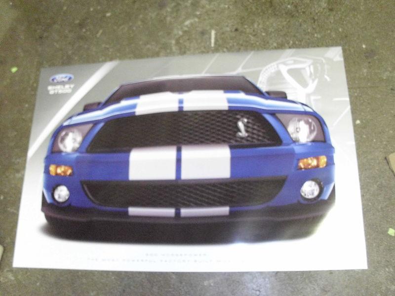 2007 2008 2009 shelby gt gt500 gt-500 dealer promotional poster new unused