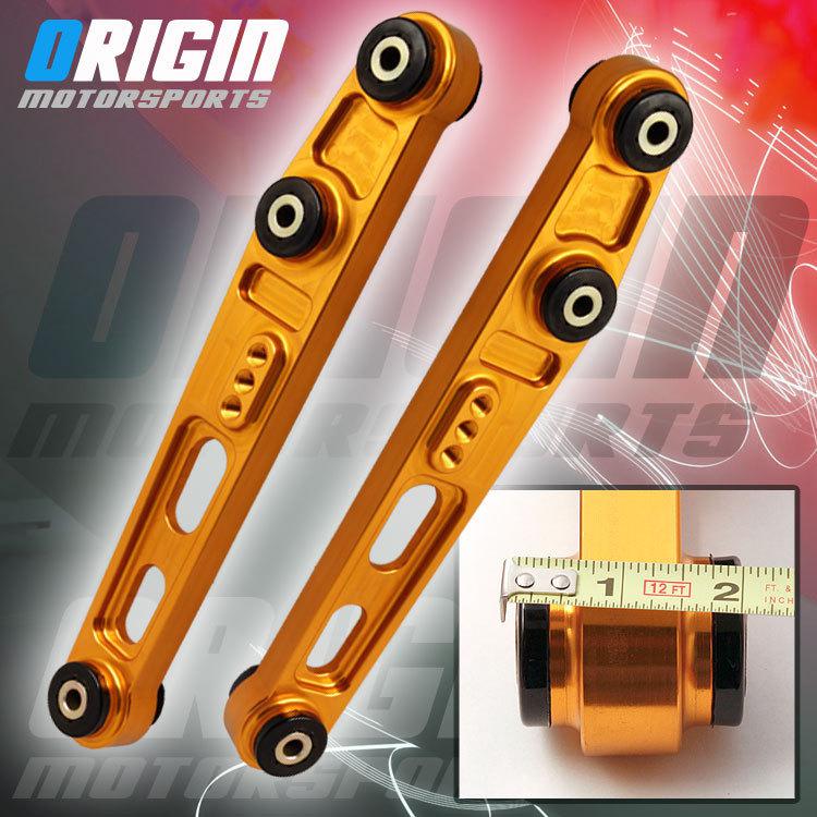 Gold honda civic eg si d15 d16 acura dc2 cnc aluminum lca lower control arm arms