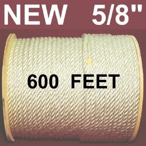 New 5/8" x 600' feet nylon rope on spool,boat dock line
