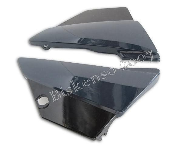  yamaha dt125 dt125 mx dark blue side cover set l/r