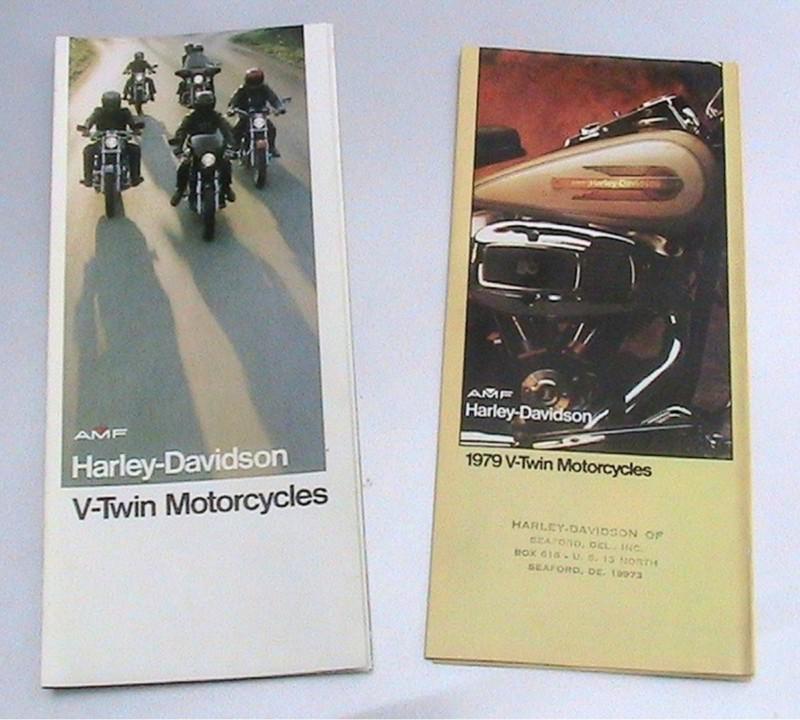 Vintage oem harley sales brochures, xlcr, xlch fxe, flh...more