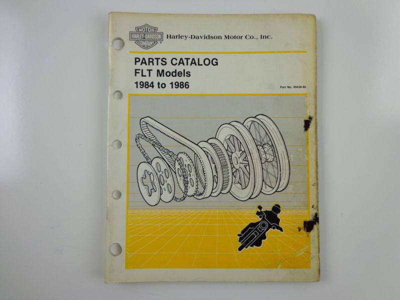 Harley davidson 1984-86 flt models parts catalog 99438-86