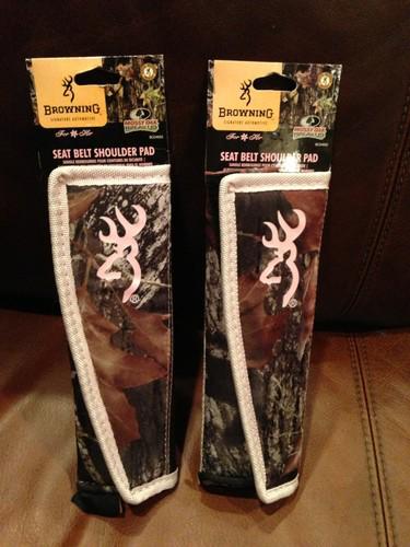 Browning truck or car seatbelt shoulder pads for her set of two brand new