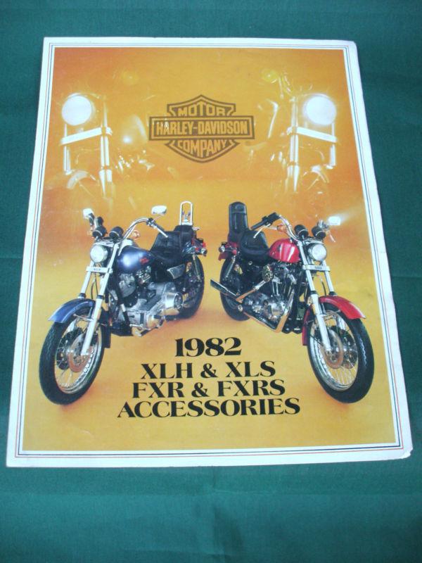 Harley davidson 1982  xlh & xls,fxr & fxrs  accessories folder 