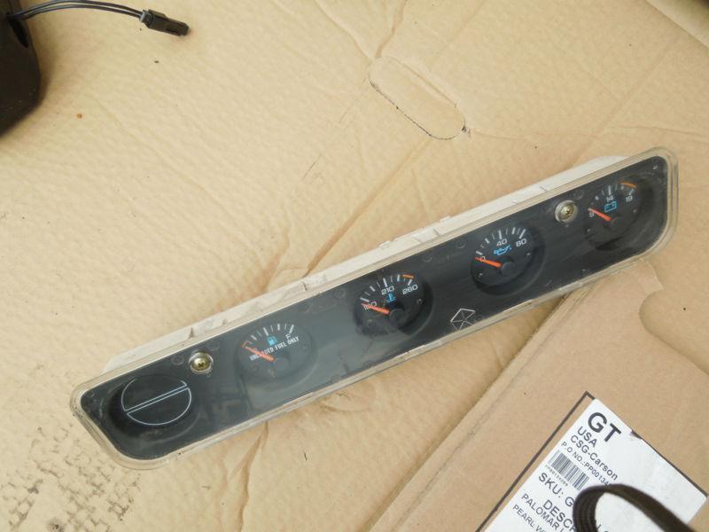 Find Factory Center Gauge Instrument Cluster, Jeep Wrangler YJ, 1992