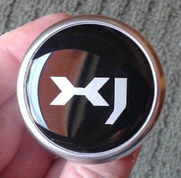 Jaguar xj piano black emblem, badge, finisher for the gear shift control knob