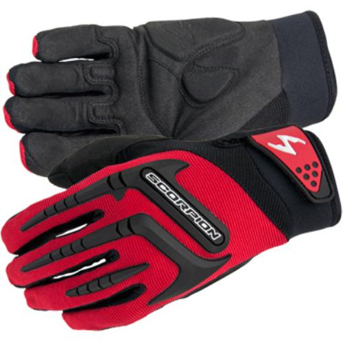 Scorpion skrub youth gloves red