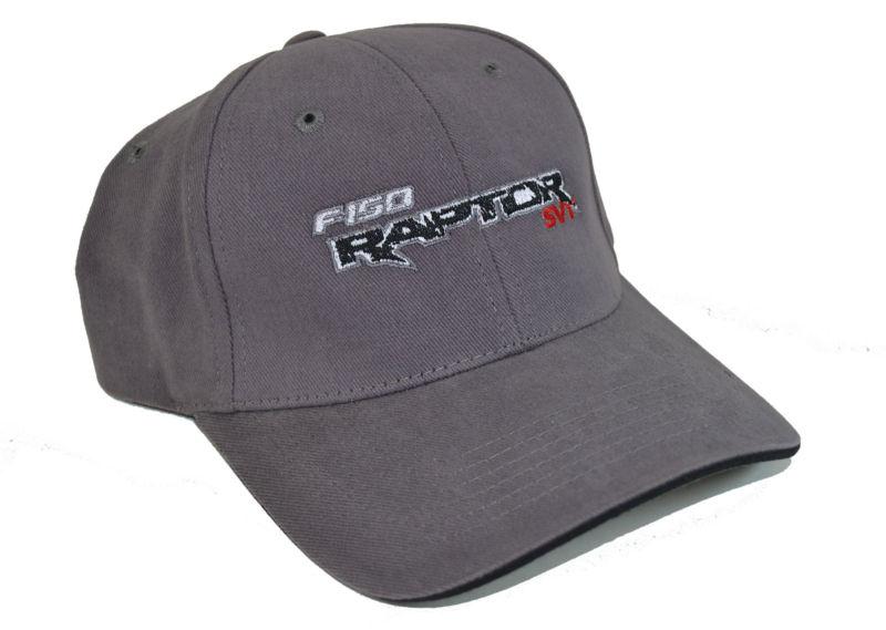 New ford f-150 raptor hat gray w/  black or gray logo adjustable strap size