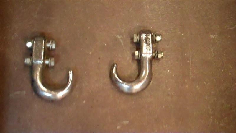 Chrome tow hook heavy duty 5 1/8" long 