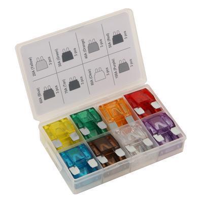 Titan tools fuse assortment maxi type with plastic case set of 24 45232