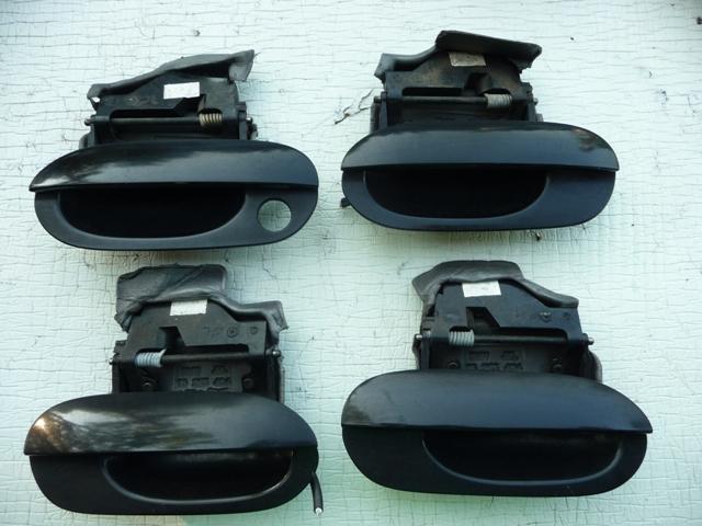 95-01 bmw e38 door handle set 740il 740i 740 750il 750 with light black oem