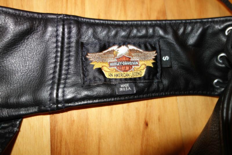 Harley Davidson Men's Leather Chaps Small, US $48.00, image 3