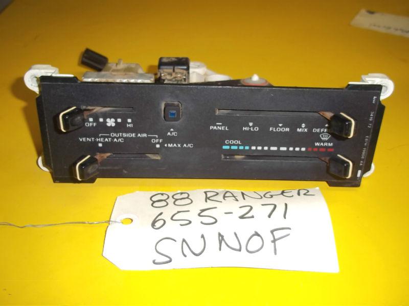 87 88 ford ranger pickup truck bronco ii oem heater cilmate dash control with ac
