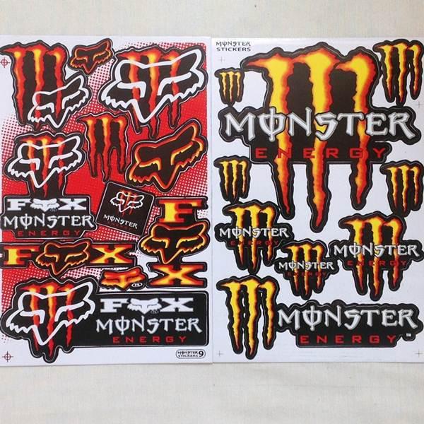 2 sheets car stickers racing decal motocross atv hot sale! free shipping s03