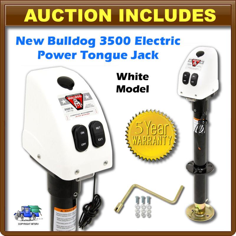 Find Fulton Bulldog WHITE 3500 Electric Power Tongue Jack 5Yr