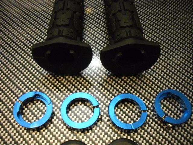 ATV ROGUE LOCK 130MM BLACK GRIPS BLUE RING GRIP LOCK-ON, US $19.95, image 2