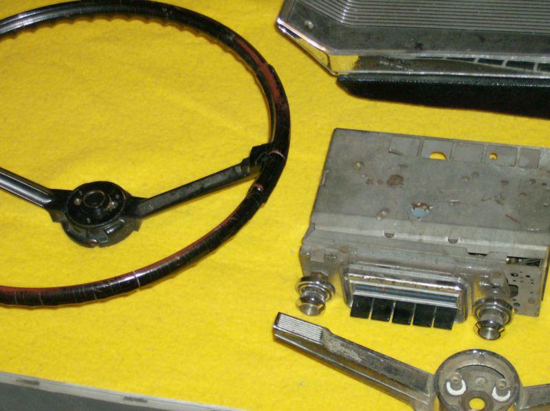 Pontiac gto leman hurst tri-power rally interior part = 66 black steering wheel 